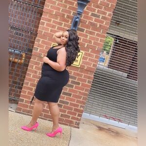 3x black dress…laced on the side.